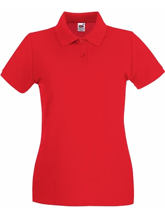 Fruit of the Loom Lady-Fit Premium Polo Dámske piqué polo 16.3030 červené Fruit of the Loom Lady-Fit Premium Polo Dámske piqué polo 16.3030 červené