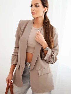 Elegantné sako s vejárovitými klopami