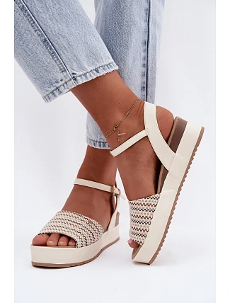 Dámske sandále na platforme Wrangler 20261076.99Q Light Beige