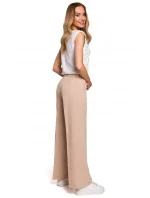 M570 Nohavice s nariasenými nohavicami - béžové