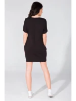 Dámske denné šaty T130/7 čierne - Tessita
