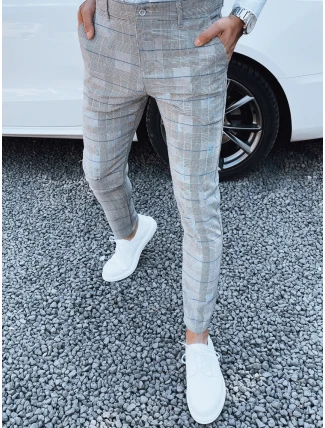 Pánske svetlosivé nohavice FashionStreet UX4407