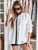 Dámska nadrozmerná džínsová bunda JUSTDEM biela FashionStreet TY4903 Dámska nadrozmerná džínsová bunda JUSTDEM biela FashionStreet TY4903