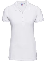 Russell Athletic 566F Dámske elastické polo tričko z piké 10.566F biele Russell Athletic 566F Dámske elastické polo tričko z piké 10.566F biele