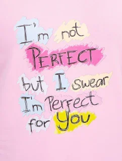 Blúzka s potlačou Perfect powder pink