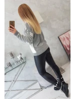 Sveter s vianočným motívom sivý
