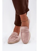 Dámské mokasyny z eko semiše Špinavě růžová Renelia
