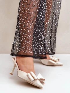 Dámske lodičky na podpätku SQC-118 / 204794 Gold - GIVANA