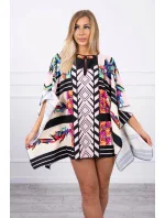 Netopierie šaty s viazaním v páse, púdrovo ružové