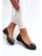 Damskie Baleriny Z Serduszkiem ZAXY LL285027 Czarne