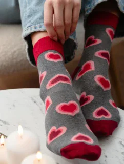 Dámske valentínske ponožky 136