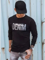 Pánska mikina s potlačou čierna FashionStreet BX5359