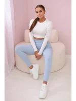 Pruhované legíny modré