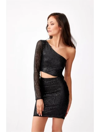 Večerné šaty SUK0404 čierne - Roco Fashion