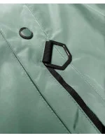 Ľahko zateplená svetlozelená dámska bunda s kapucňou LHD (LHD-24589) Ľahko zateplená svetlozelená dámska bunda s kapucňou LHD (LHD-24589)