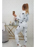 Sada s potlačou pištole biela