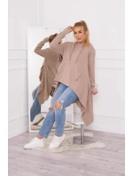 Blúzka s rozšíreným spodným dielom tmavo béžová Blúzka s rozšíreným spodným dielom tmavo béžová