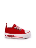 Dziecięce Materiałowe Trampki BIG STAR KK374051 Czerwone