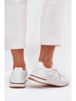 Skórzane Damskie Buty Sportowe Sneakersy Daniel Lopez Just Dare SS2D4042 Białe