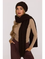M898 Pletená šatka - hnedá