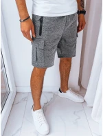 Pánske tmavosivé teplákové šortky FashionStreet SX2230