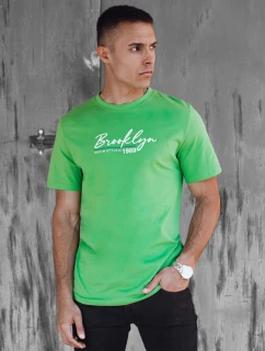 Pánske zelené tričko s potlačou FashionStreet RX5405