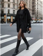 Dámsky kabát z alpaky RITA II black FashionStreet NY0669