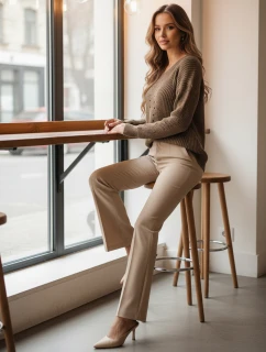 MONAVIA dámsky sveter béžový FashionStreet MY2405