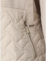 Dámska prechodná bunda oversize s kapucňou ecru FashionStreet TY5592 Dámska prechodná bunda oversize s kapucňou ecru FashionStreet TY5592