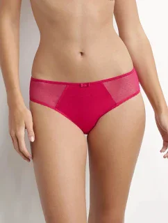 Dámske nohavičky z bio bavlny DIM GENEROUS COTTON BIO SLIP - DIM - červená