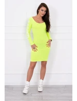 Otrhané žlté neónové šaty