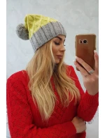 Milano fleecová čiapka K203 žltá+sivá Milano fleecová čiapka K203 žltá+sivá