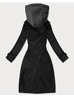 Klasický plášť s odnímateľnou kapucňou Goodlookin black (T2-2252#-1) Klasický plášť s odnímateľnou kapucňou Goodlookin black (T2-2252#-1)