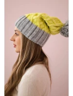 Milano fleecová čiapka K203 žltá+sivá Milano fleecová čiapka K203 žltá+sivá