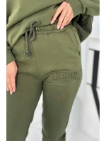 Izolovaná bavlnená súprava, mikina + nohavicami Brooklyn khaki