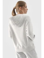 Dresowa Bluza Damska Z Kapturem Nierozpinana 4F 4FWMM00TSWSF1468-27M Szara