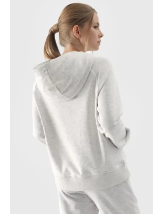 Dresowa Bluza Damska Z Kapturem Nierozpinana 4F 4FWMM00TSWSF1468-27M Szara