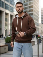 Pánska klokanka s kapucňou hnedá FashionStreet BX5953