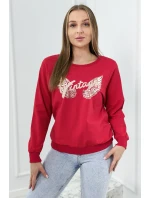 Mikina s červenou potlačou