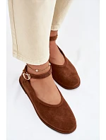 Baleríny z prírodného semišu Big Star TT274211 Camel Baleríny z prírodného semišu Big Star TT274211 Camel