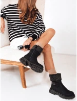 Dámske zateplené čižmy čierne FashionStreet ZY1227 Dámske zateplené čižmy čierne FashionStreet ZY1227