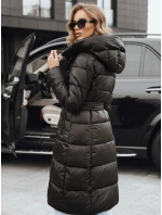 Dámska zimná prešívaná bunda s kapucňou čierna FashionStreet TY5489 Dámska zimná prešívaná bunda s kapucňou čierna FashionStreet TY5489