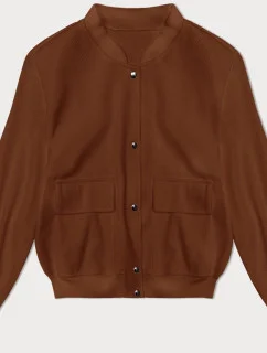 Hnedá vlnená bunda bomber (15687)