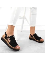Pohodlné sandále Rieker W RKR677 black