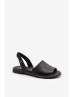 kožené sandále Black Alivia kožené sandále Black Alivia