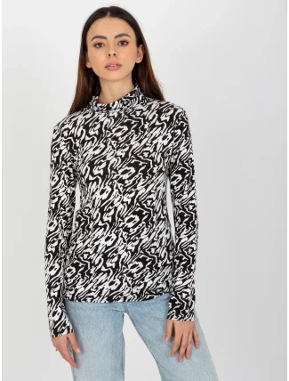 Dámska blúzka LK BZ 509197 1.51P biela a čierna - FPrice Dámska blúzka LK BZ 509197 1.51P biela a čierna - FPrice