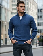 Pánsky tmavomodrý sveter FashionStreet WX2340 Pánsky tmavomodrý sveter FashionStreet WX2340