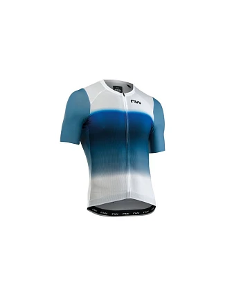 Cyklistické tričko NORTHWAVE Blade Air Jersey S/S, bielo-modré Cyklistické tričko NORTHWAVE Blade Air Jersey S/S, bielo-modré