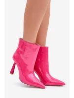 Lakierowane Botki Na Szpice Wsuwane Fuksja Seliri