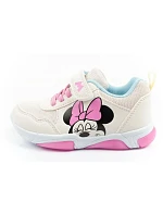 Detská športová obuv Leomil tenisky minnie mouse na suchý zips LED